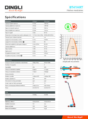 Piattaforme aeree telescopiche gommate Dingli BT41HRT
