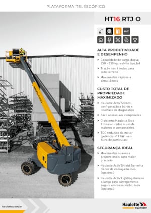 Piattaforme aeree telescopiche gommate Haulotte HT16 RTJ O