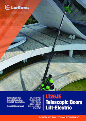 Piattaforme aeree telescopiche gommate Liugong LT26JE