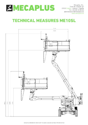 Piattaforme aeree telescopiche gommate Mecaplús ME10SL