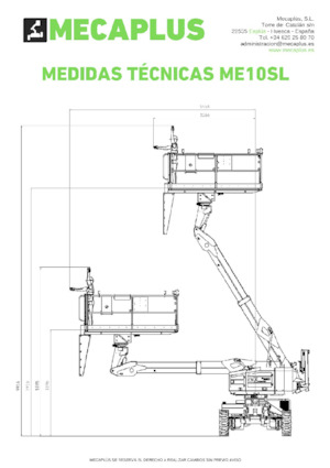 Piattaforme aeree telescopiche gommate Mecaplús ME10SL