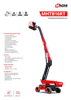 Piattaforme aeree telescopiche gommate MAGNI MHTB16RT