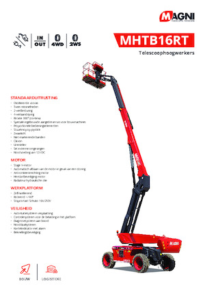 Piattaforme aeree telescopiche gommate MAGNI MHTB16RT