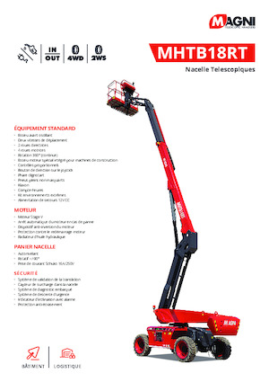 Piattaforme aeree telescopiche gommate MAGNI MHTB18RT