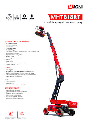 Piattaforme aeree telescopiche gommate MAGNI MHTB18RT