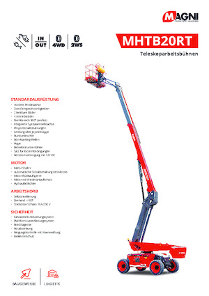 Piattaforme aeree telescopiche gommate MAGNI MHTB20RT