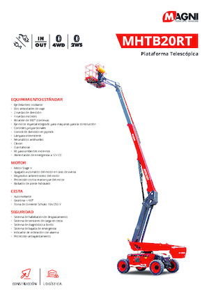 Piattaforme aeree telescopiche gommate MAGNI MHTB20RT