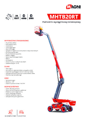 Piattaforme aeree telescopiche gommate MAGNI MHTB20RT