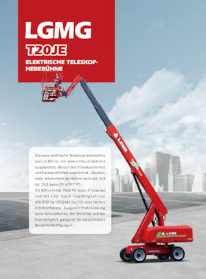 Piattaforme aeree telescopiche gommate LGMG  T20JE