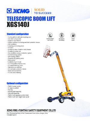 Piattaforme aeree telescopiche gommate XCMG XGS140J