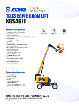 Piattaforme aeree telescopiche gommate XCMG XGS46J1