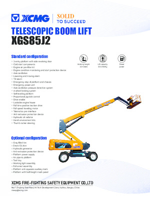 Piattaforme aeree telescopiche gommate XCMG XGS85J2