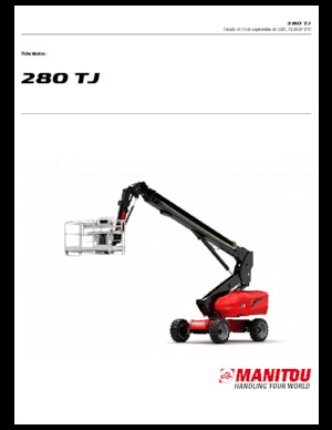 Piattaforme aeree telescopiche gommate Manitou 280 TJ