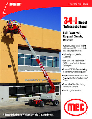 Piattaforme aeree telescopiche gommate MEC 34-J