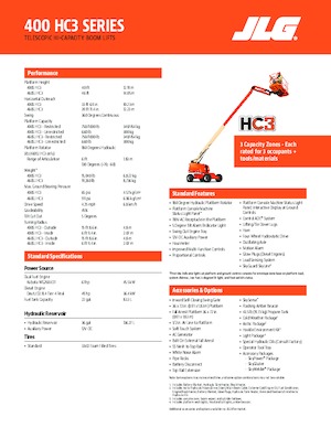 Piattaforme aeree telescopiche gommate JLG 460SJ HC3