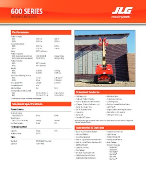 Piattaforme aeree telescopiche gommate JLG 600SJ