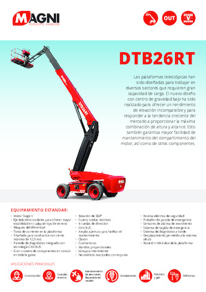 Piattaforme aeree telescopiche gommate MAGNI DTB26RT