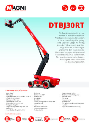 Piattaforme aeree telescopiche gommate MAGNI DTBJ30RT