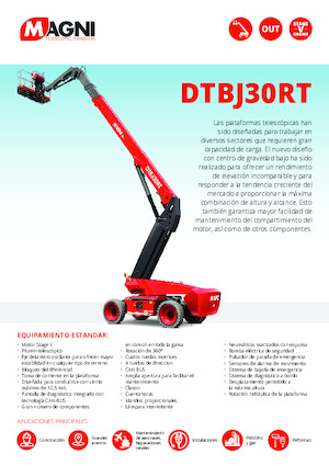 Piattaforme aeree telescopiche gommate MAGNI DTBJ30RT