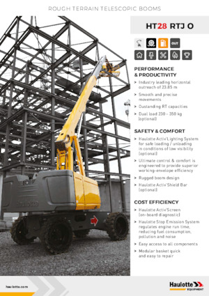 Piattaforme aeree telescopiche gommate Haulotte HT28 RTJ O