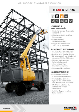 Piattaforme aeree telescopiche gommate Haulotte HT28 RTJ PRO