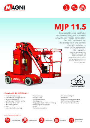 Piattaforme aeree telescopiche gommate MAGNI MJP11.5