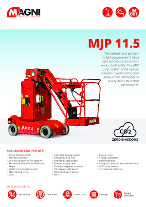 Piattaforme aeree telescopiche gommate MAGNI MJP11.5