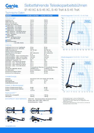 Piattaforme aeree telescopiche gommate Genie S-40 XC