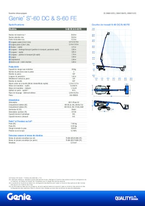 Piattaforme aeree telescopiche gommate Genie S-60 FE