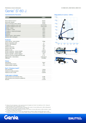 Piattaforme aeree telescopiche gommate Genie S-60 J