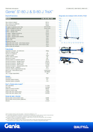 Piattaforme aeree telescopiche gommate Genie S-80 J