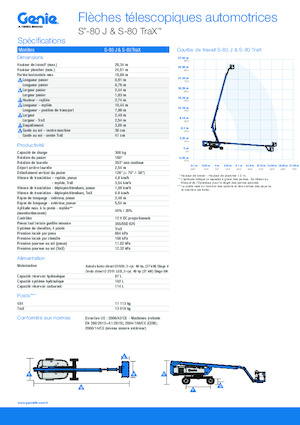 Piattaforme aeree telescopiche gommate Genie S-80 J