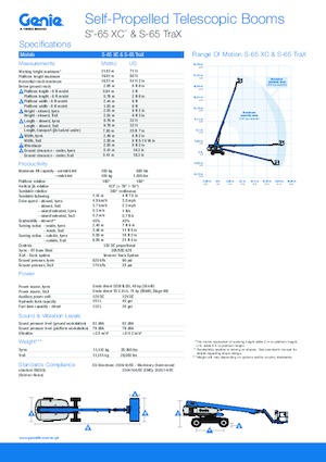 Piattaforme aeree telescopiche gommate Genie S-65 XC