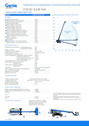 Piattaforme aeree telescopiche gommate Genie S-65 XC