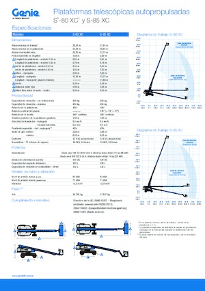 Piattaforme aeree telescopiche gommate Genie S-85 XC