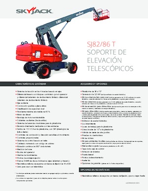 Piattaforme aeree telescopiche gommate Skyjack SJ 82 T