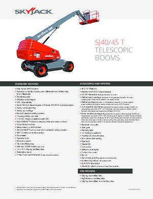 Piattaforme aeree telescopiche gommate Skyjack SJ 45 T+