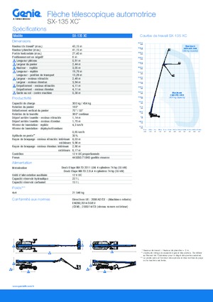 Piattaforme aeree telescopiche gommate Genie SX-135 XC