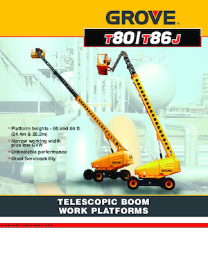 Piattaforme aeree telescopiche gommate Grove-Manlift T 80
