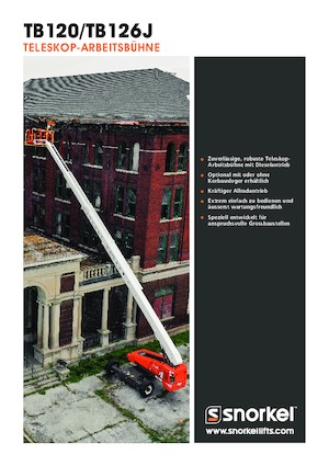 Piattaforme aeree telescopiche gommate Snorkel TB126J