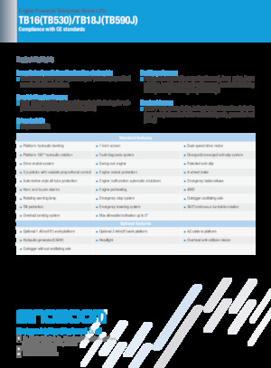 Piattaforme aeree telescopiche gommate Sinoboom TB18J