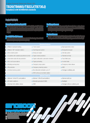 Piattaforme aeree telescopiche gommate Sinoboom TB22J