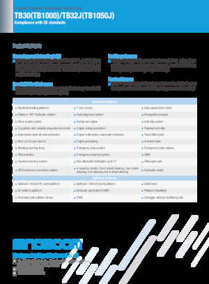 Piattaforme aeree telescopiche gommate Sinoboom TB30