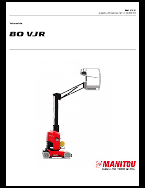 Piattaforme aeree verticali Manitou 80 VJR