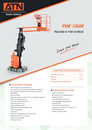 Piattaforme aeree verticali ATN PIAF 1000R
