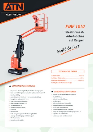Piattaforme aeree verticali ATN PIAF 1010
