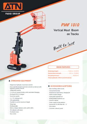 Piattaforme aeree verticali ATN PIAF 1010