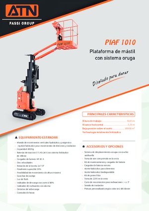 Piattaforme aeree verticali ATN PIAF 1010