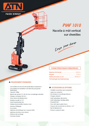 Piattaforme aeree verticali ATN PIAF 1010