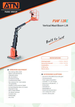 Piattaforme aeree verticali ATN PIAF 12RE